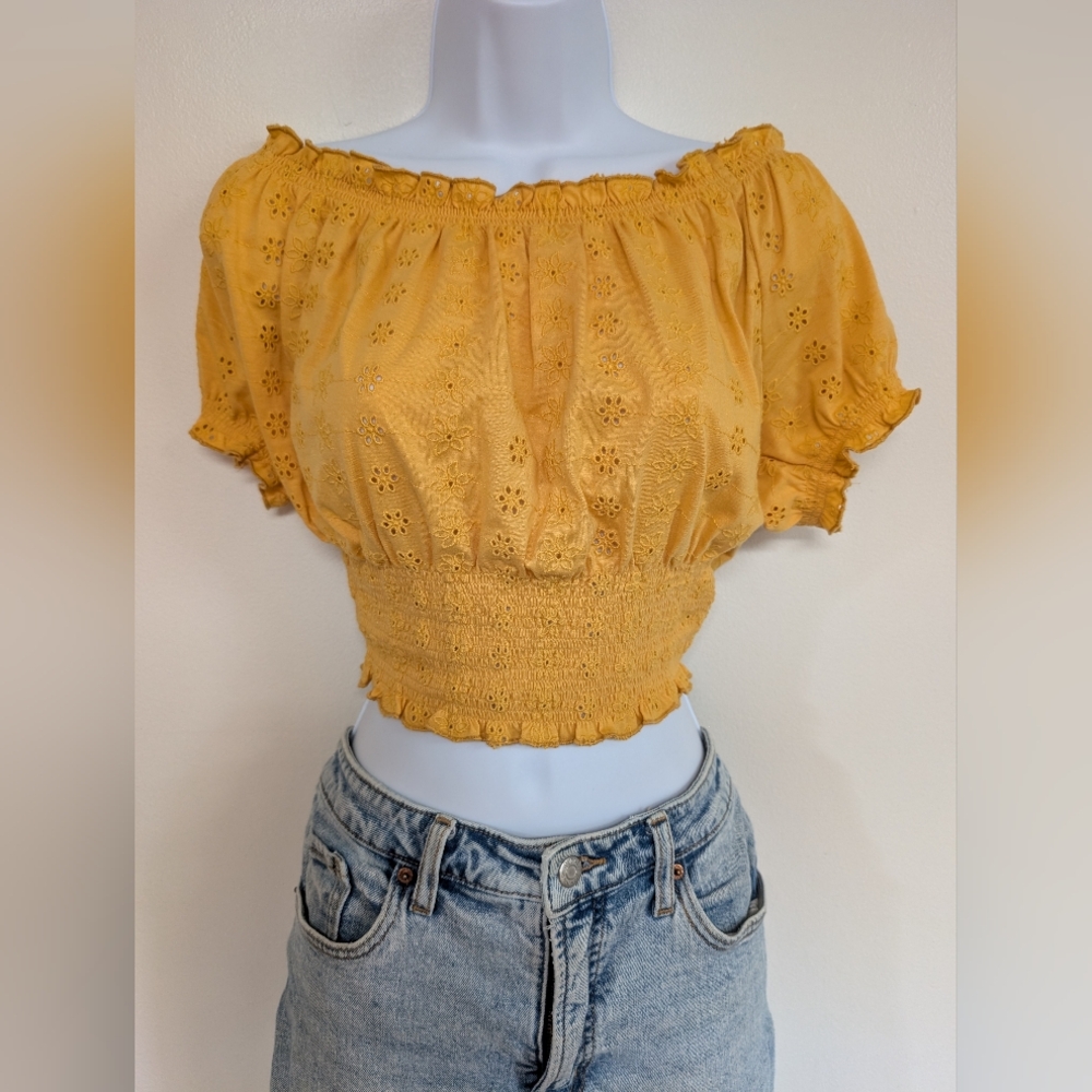 Boot Barn Cleo + Wolf Floral Off-Shoulder Crop Top New*